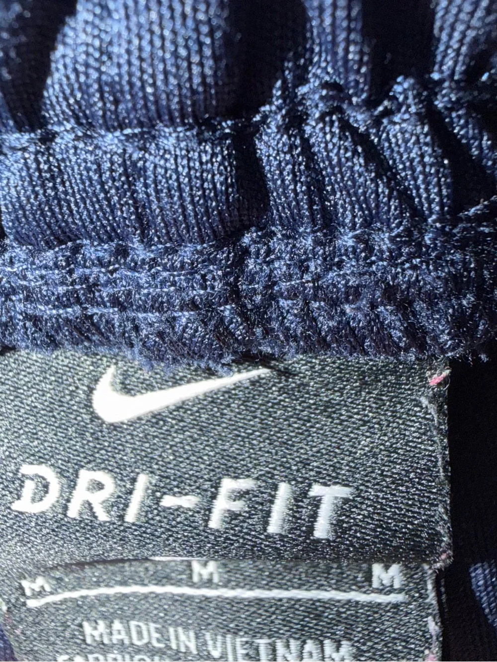 Nike Navy Athletic Shorts with Light Blue Swoosh